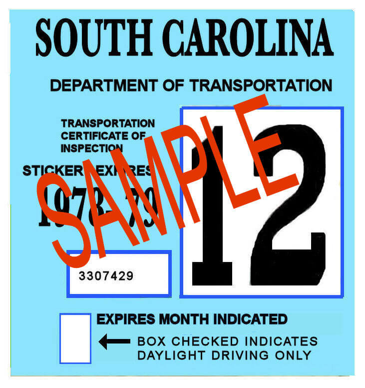 Modal Additional Images for 1978-79 South Carolina INSPECTION Sticker